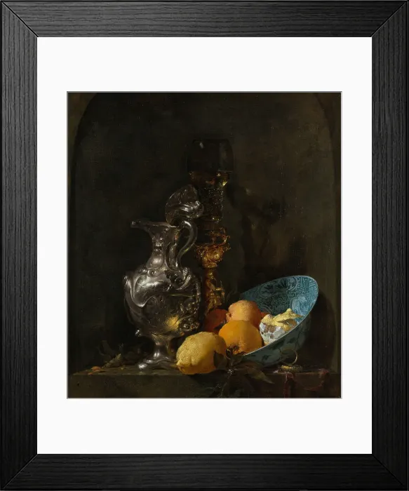 Framed Print : Still Life with Silver Jug, c. 1655-1656. Artist: Kalf, Willem (1619-1693) Framed Print : Still Life with Silver Jug, c. 1655-1656. Artist: Kalf, Willem (1619-1693)