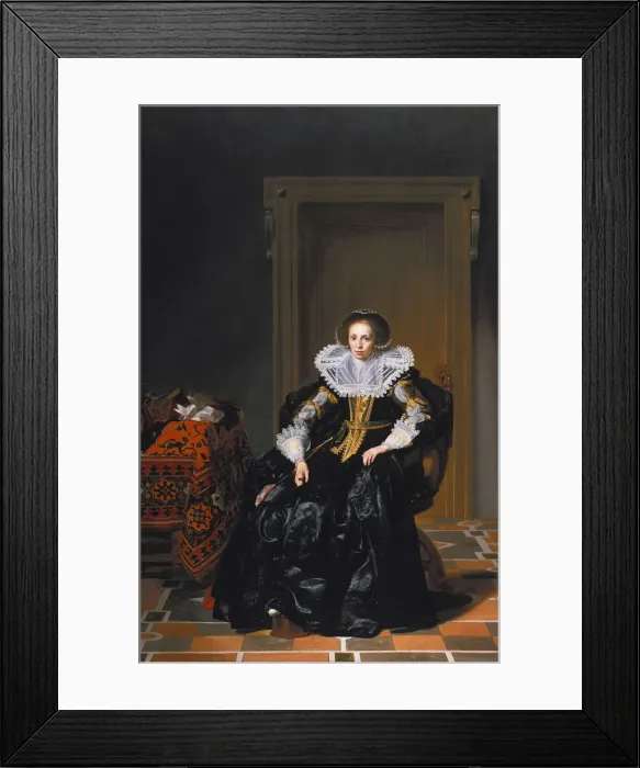 Framed Print : Portrait of a Lady, 1632. Artist: Keyser, Thomas de (1597-1651) Framed Print : Portrait of a Lady, 1632. Artist: Keyser, Thomas de (1597-1651)