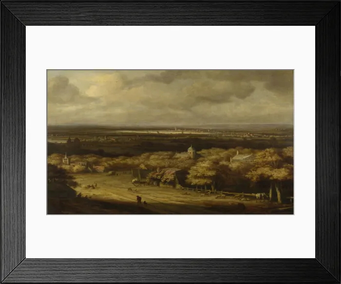 Framed Print : An Extensive Landscape, c. 1670. Artist: Koninck, Philips de (1619-1688) Framed Print : An Extensive Landscape, c. 1670. Artist: Koninck, Philips de (1619-1688)