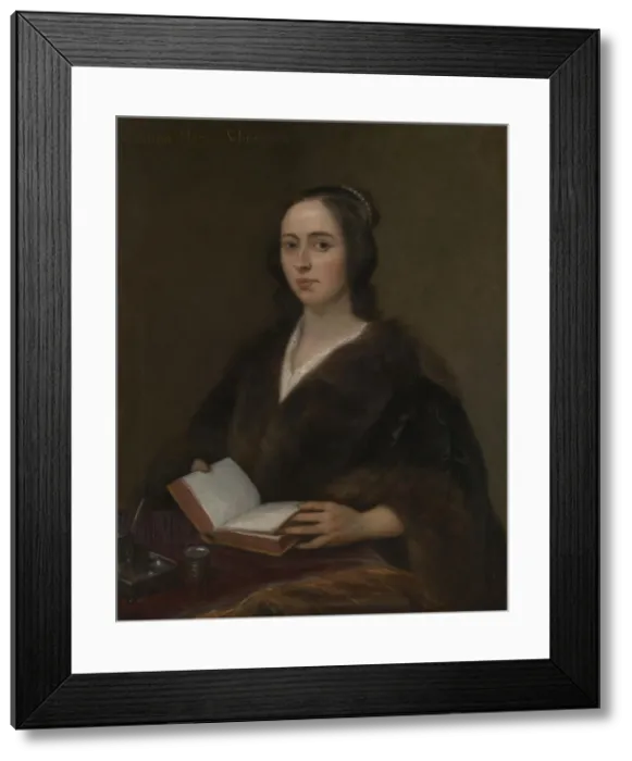 Framed Print : Portrait of Anna Maria van Schurman (1607-1678), 1649. Artist: Lievens, Jan (1607-1674) Framed Print : Portrait of Anna Maria van Schurman (1607-1678), 1649. Artist: Lievens, Jan (1607-1674)