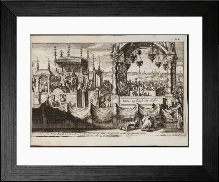 Framed Print : The Great Blessing of Waters at Moscow, 1677. Artist: Luyken, Jan (Johannes) (1649-1712) Framed Print : The Great Blessing of Waters at Moscow, 1677. Artist: Luyken, Jan (Johannes) (1649-1712)