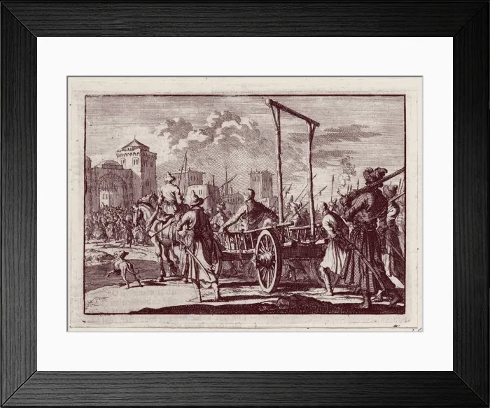 Framed Print : Stenka Razin before the Execution in Moscow, 1698. Artist: Luyken, Jan (Johannes) (1649-1712) Framed Print : Stenka Razin before the Execution in Moscow, 1698. Artist: Luyken, Jan (Johannes) (1649-1712)