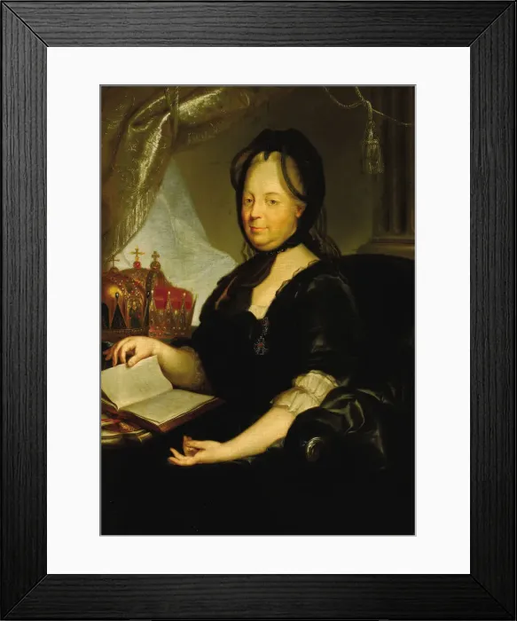 Framed Print : Catherine II in mourning, 1760s. Artist: Meytens, Martin van, the Younger (1695-1770) Framed Print : Catherine II in mourning, 1760s. Artist: Meytens, Martin van, the Younger (1695-1770)