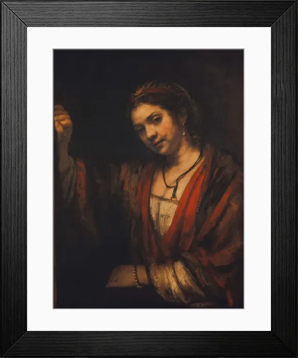 Framed Print : Portrait of Hendrickje Stoffels, c. 1656. Artist: Rembrandt van Rhijn (1606-1669) Framed Print : Portrait of Hendrickje Stoffels, c. 1656. Artist: Rembrandt van Rhijn (1606-1669)