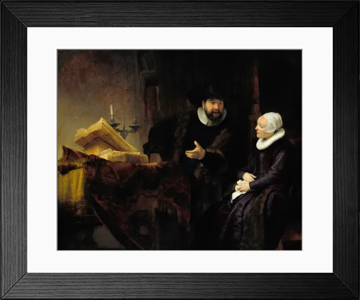 Framed Print : The Mennonite Preacher Anslo and his Wife, 1641. Artist: Rembrandt van Rhijn (1606-1669) Framed Print : The Mennonite Preacher Anslo and his Wife, 1641. Artist: Rembrandt van Rhijn (1606-1669)