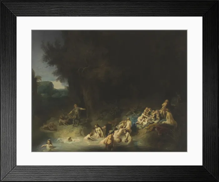 Framed Print : Diana with Actaeon and Callisto, 1634. Artist: Rembrandt van Rhijn (1606-1669) Framed Print : Diana with Actaeon and Callisto, 1634. Artist: Rembrandt van Rhijn (1606-1669)