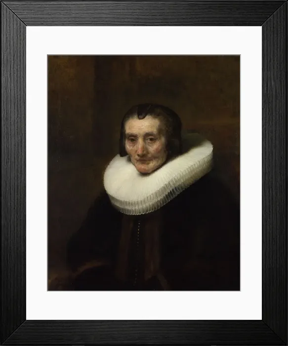 Framed Print : Portrait of Margaretha de Geer, Wife of Jacob Trip, 1661. Artist: Rembrandt van Rhijn (1606-1669) Framed Print : Portrait of Margaretha de Geer, Wife of Jacob Trip, 1661. Artist: Rembrandt van Rhijn (1606-1669)