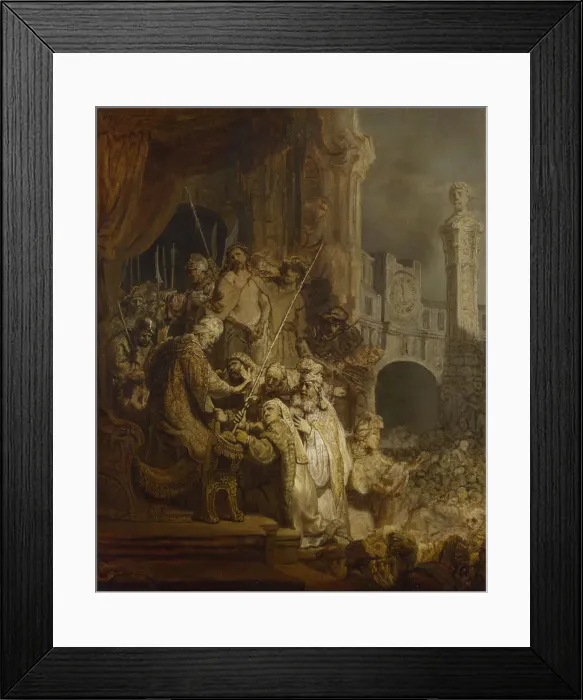 Framed Print : Ecce Homo, 1634. Artist: Rembrandt van Rhijn (1606-1669) Framed Print : Ecce Homo, 1634. Artist: Rembrandt van Rhijn (1606-1669)