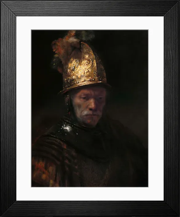 Framed Print : The Man with the Golden Helmet, c. 1650. Artist: Rembrandt van Rhijn, (School) Framed Print : The Man with the Golden Helmet, c. 1650. Artist: Rembrandt van Rhijn, (School)