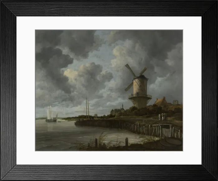 Framed Print : The mill at Wijk bij Duurstede, c. 1670. Artist: Ruisdael, Jacob Isaacksz, van (1628 / 29-1682) Framed Print : The mill at Wijk bij Duurstede, c. 1670. Artist: Ruisdael, Jacob Isaacksz, van (1628 / 29-1682)