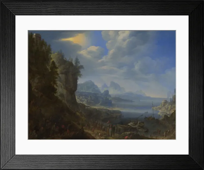 Framed Print : Christ teaching from Saint Peters Boat on the Lake of Gennesaret, 1667. Artist: Saftleven, Herman (1609-1685) Framed Print : Christ teaching from Saint Peters Boat on the Lake of Gennesaret, 1667. Artist: Saftleven, Herman (1609-1685)