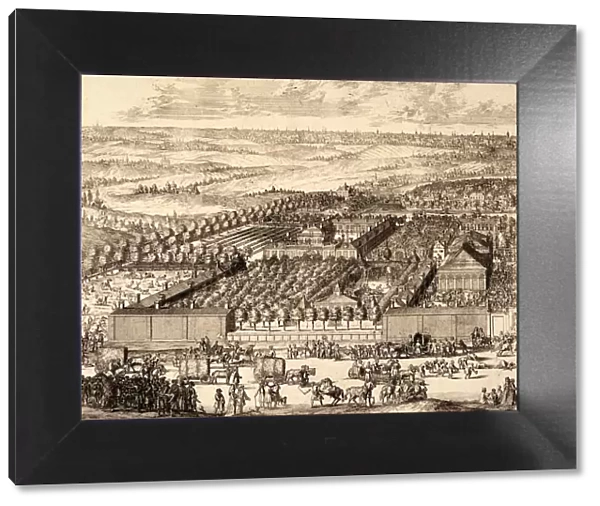 German Quarter (Nemetskaya sloboda) in Moscow (left part), 1705. Artist: Schoonebeek (Schoonebeck), Adriaan (1661-1705)
