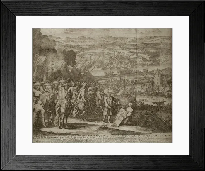 Framed Print : Siege of the Turkish Fortress Azov by Russian Forces in 1696, um 1700. Artist: Schoonebeek (Schoonebeck), Adriaan (1661-1705) Framed Print : Siege of the Turkish Fortress Azov by Russian Forces in 1696, um 1700. Artist: Schoonebeek (Schoonebeck), Adriaan (1661-1705)