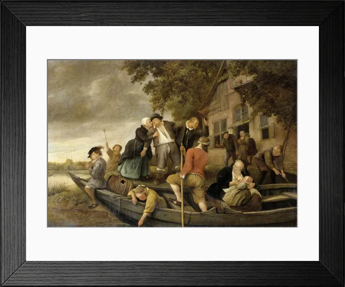 Framed Print : The Merry Homecoming, 1679. Artist: Steen, Jan Havicksz (1626-1679) Framed Print : The Merry Homecoming, 1679. Artist: Steen, Jan Havicksz (1626-1679)