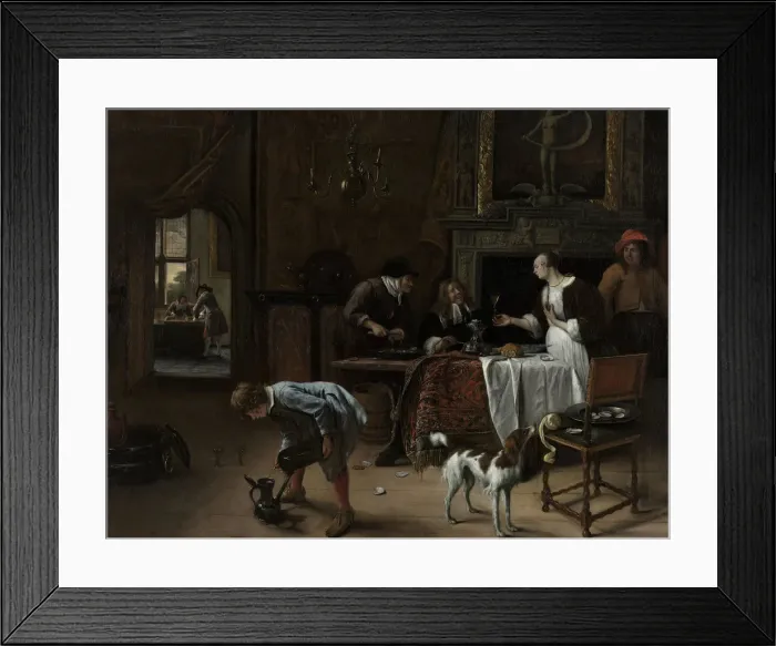 Framed Print : Easy come, easy go, 1661. Artist: Steen, Jan Havicksz (1626-1679) Framed Print : Easy come, easy go, 1661. Artist: Steen, Jan Havicksz (1626-1679)