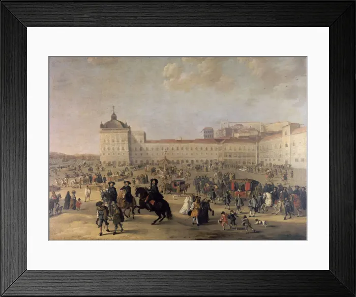 Framed Print : Palace Square (Terreiro do Paco) of Lisbon, 1650. Artist: Stoop, Dirk (1615-1686)