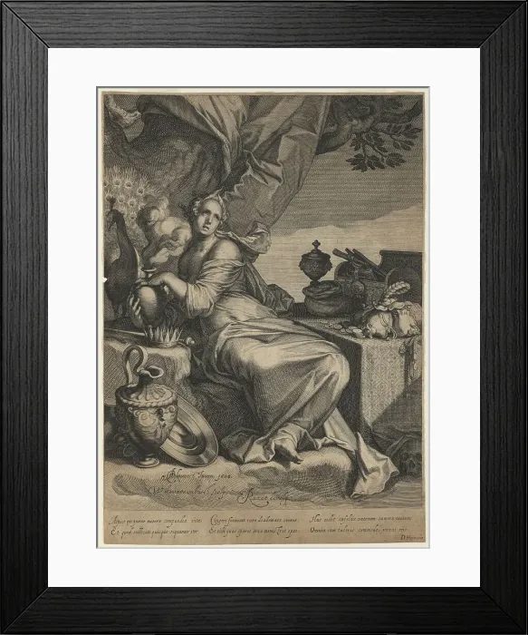 Framed Print : Allegory of the Vanity and Transitory Nature of Worldly Possessions, 1608. Artist: Swanenburgh, Willem van (1582-1616)