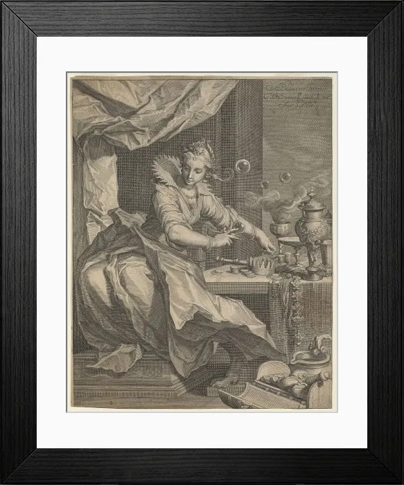 Framed Print : Allegory of Wealth and Luxury, 1611. Artist: Swanenburgh, Willem van (1582-1616) Framed Print : Allegory of Wealth and Luxury, 1611. Artist: Swanenburgh, Willem van (1582-1616)