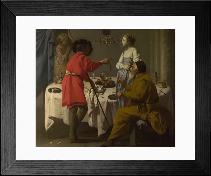 Framed Print : Jacob reproaching Laban for giving him Leah in place of Rachel, 1627. Artist: Terbrugghen, Hendrick Jansz (1588-1629) Framed Print : Jacob reproaching Laban for giving him Leah in place of Rachel, 1627. Artist: Terbrugghen, Hendrick Jansz (1588-1629)