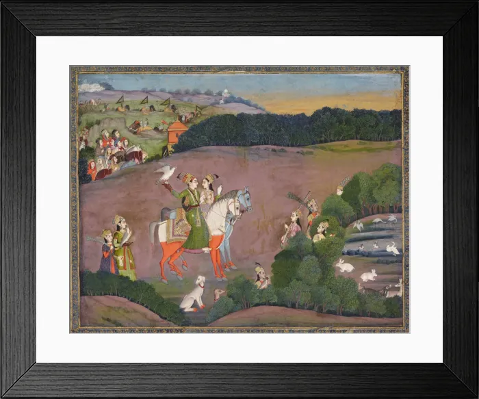Framed Print : Sultan Baz Bahadur and Roopmati, ca 1735. Artist: Mir Kalan Khan (active 1730-1780) Framed Print : Sultan Baz Bahadur and Roopmati, ca 1735. Artist: Mir Kalan Khan (active 1730-1780)