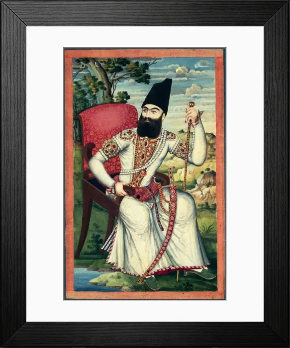 Framed Print : Portrait of Prince Abbas Mirza, ca 1820. Artist: Iranian master Framed Print : Portrait of Prince Abbas Mirza, ca 1820. Artist: Iranian master