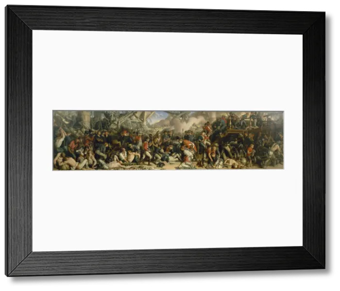 Framed Print : The Death of Nelson, 1859-1864. Artist: Maclise, Daniel (1806-1870) Framed Print : The Death of Nelson, 1859-1864. Artist: Maclise, Daniel (1806-1870)