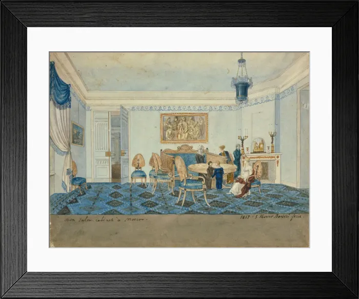 Framed Print : Salon Interior in the House of Zinaida Volkonskaya in Moscow, 1817. Artist: Barberi, Michelangelo (active Early 19th cen. ) Framed Print : Salon Interior in the House of Zinaida Volkonskaya in Moscow, 1817. Artist: Barberi, Michelangelo (active Early 19th cen. )