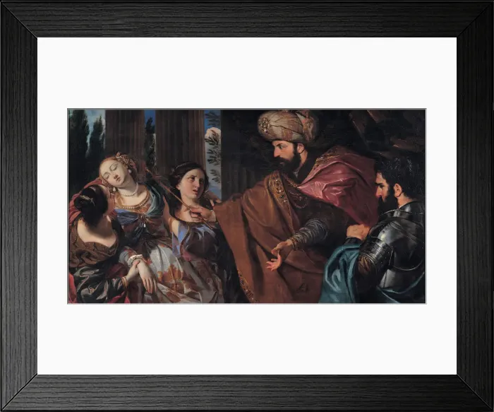 Framed Print : Esther before Ahasuerus, Between 1660 and 1670. Artist: Bonatti, Giovanni (1635-1681) Framed Print : Esther before Ahasuerus, Between 1660 and 1670. Artist: Bonatti, Giovanni (1635-1681)