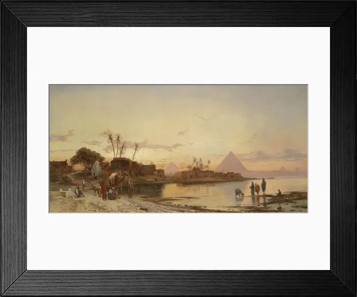 Framed Print : The Banks of the Nile. Artist: Corrodi, Hermann David Salomon (1844-1905) Framed Print : The Banks of the Nile. Artist: Corrodi, Hermann David Salomon (1844-1905)