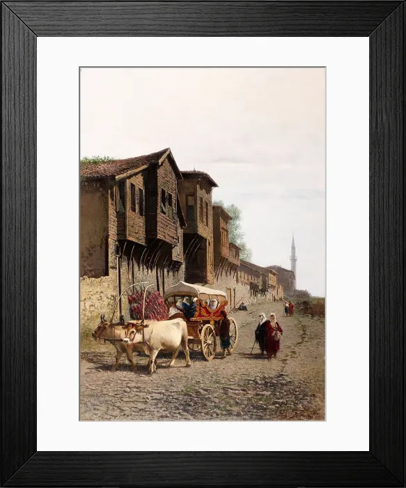 Framed Print : The Kocu Cart, 1870. Artist: Formis (Befani), Achille (1832-1906) Framed Print : The Kocu Cart, 1870. Artist: Formis (Befani), Achille (1832-1906)