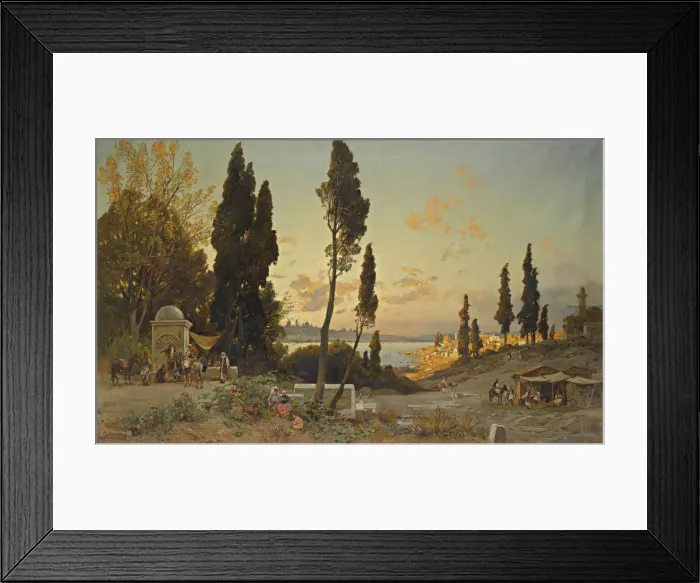 Framed Print : Views across the Bosphorus, Constantinople. Artist: Corrodi, Hermann David Salomon (1844-1905) Framed Print : Views across the Bosphorus, Constantinople. Artist: Corrodi, Hermann David Salomon (1844-1905)