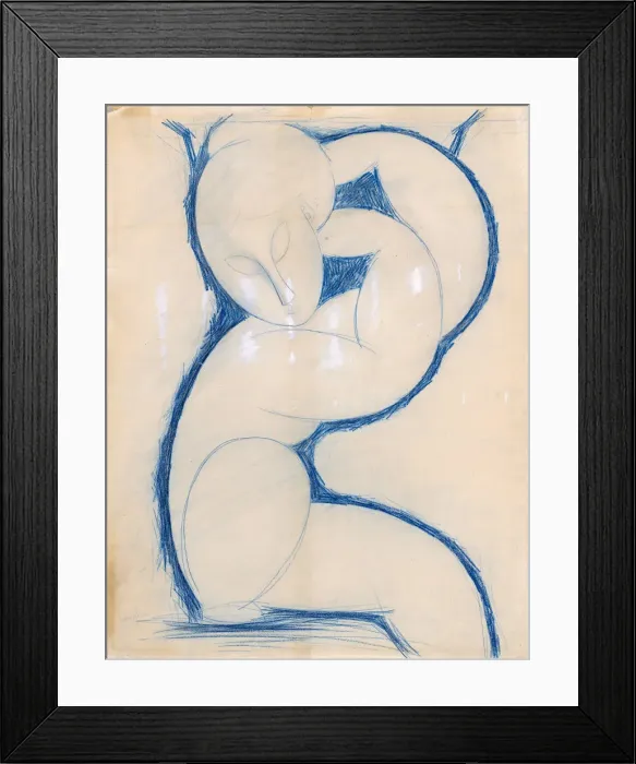 Framed Print : Caryatid, 1913-1915. Artist: Modigliani, Amedeo (1884-1920) Framed Print : Caryatid, 1913-1915. Artist: Modigliani, Amedeo (1884-1920)