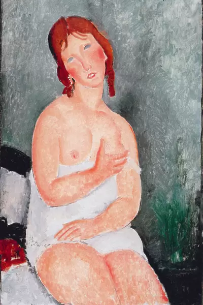Young Woman in a Shirt, 1818. Artist: Modigliani, Amedeo (1884-1920)