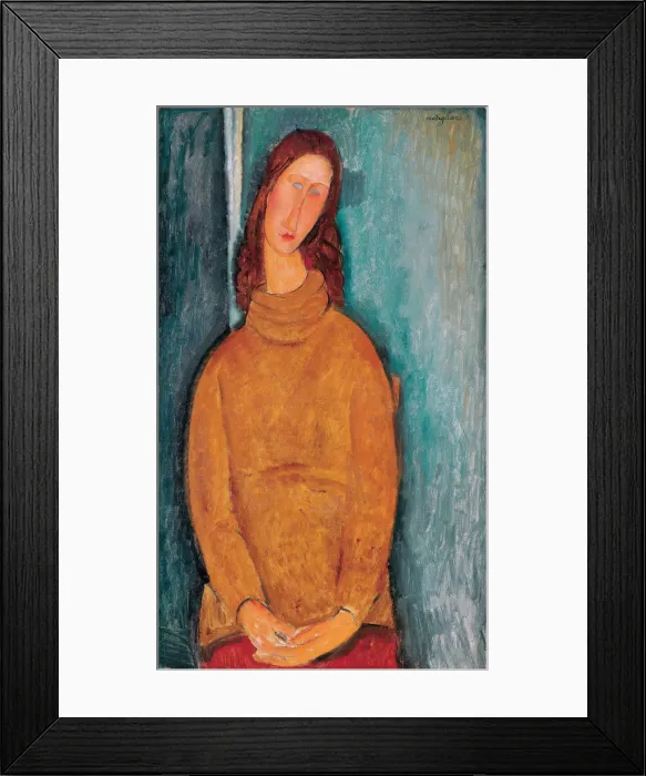 Framed Print : Portrait of Jeanne Hebuterne, 1919. Artist: Modigliani, Amedeo (1884-1920) Framed Print : Portrait of Jeanne Hebuterne, 1919. Artist: Modigliani, Amedeo (1884-1920)