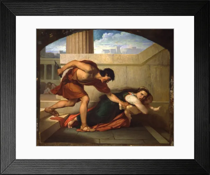 Framed Print : The Massacre of the Innocents, 1860-1861. Artist: Visconti, Angelo (1829-1861) Framed Print : The Massacre of the Innocents, 1860-1861. Artist: Visconti, Angelo (1829-1861)