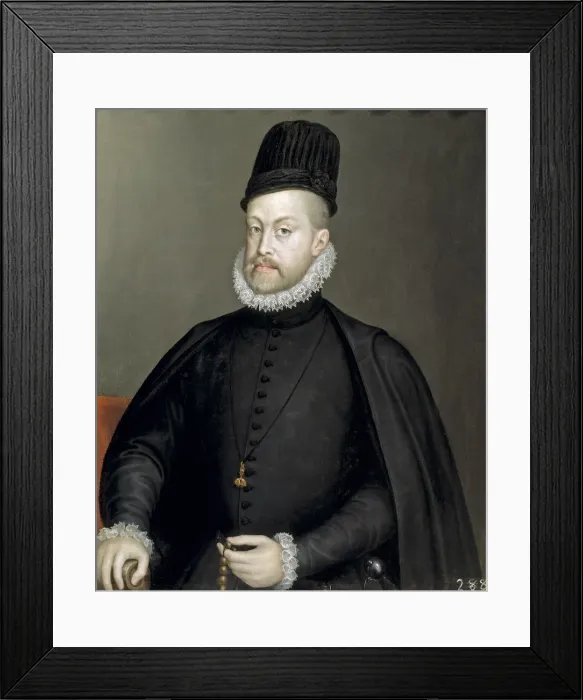 Framed Print : Portrait of Philip II (1527-1598), King of Spain and Portugal, 1565. Artist: Anguissola, Sofonisba (ca. 1532-1625) Framed Print : Portrait of Philip II (1527-1598), King of Spain and Portugal, 1565. Artist: Anguissola, Sofonisba (ca. 1532-1625)