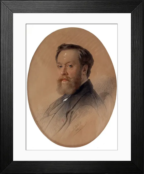 Framed Print : Portrait of the marshal of the nobility V. Y. Tulinov, 1868. Artist: Belloli, Andrei (1820-1881) Framed Print : Portrait of the marshal of the nobility V. Y. Tulinov, 1868. Artist: Belloli, Andrei (1820-1881)