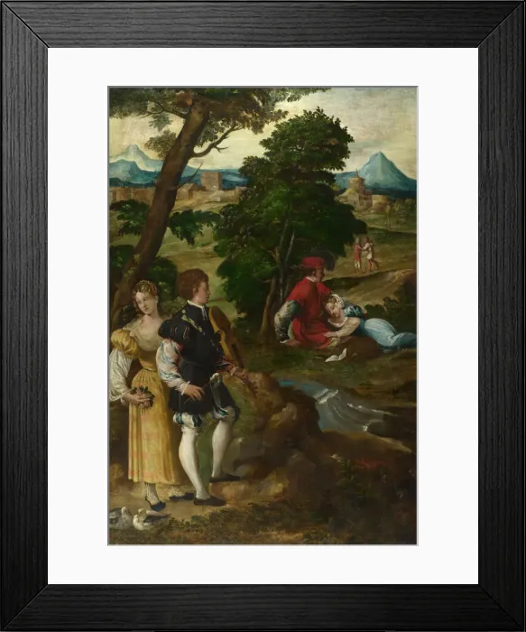 Framed Print : The Garden of Love, c. 1535-1550. Artist: Bernardino da Asola (1490-1535) Framed Print : The Garden of Love, c. 1535-1550. Artist: Bernardino da Asola (1490-1535)