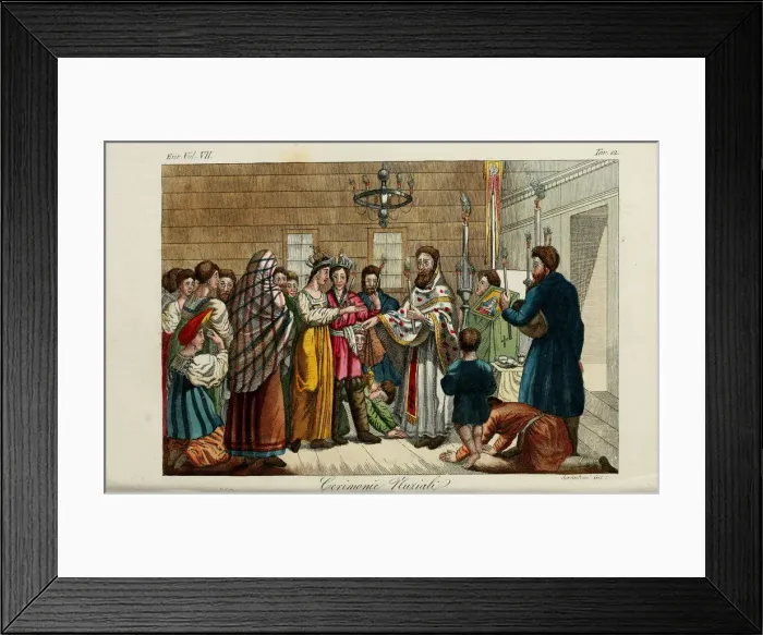Framed Print : The Betrothal. Illustration from Il costume antico e moderno o storia del governo? by Giulio Ferrario, 1831. Artist: Giarre, Luigi (1772-1844) Framed Print : The Betrothal. Illustration from Il costume antico e moderno o storia del governo? by Giulio Ferrario, 1831. Artist: Giarre, Luigi (1772-1844)