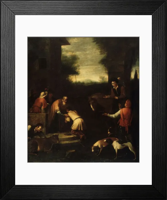 Framed Print : Return of the Prodigal Son, 17th century. Artist: Italian master Framed Print : Return of the Prodigal Son, 17th century. Artist: Italian master