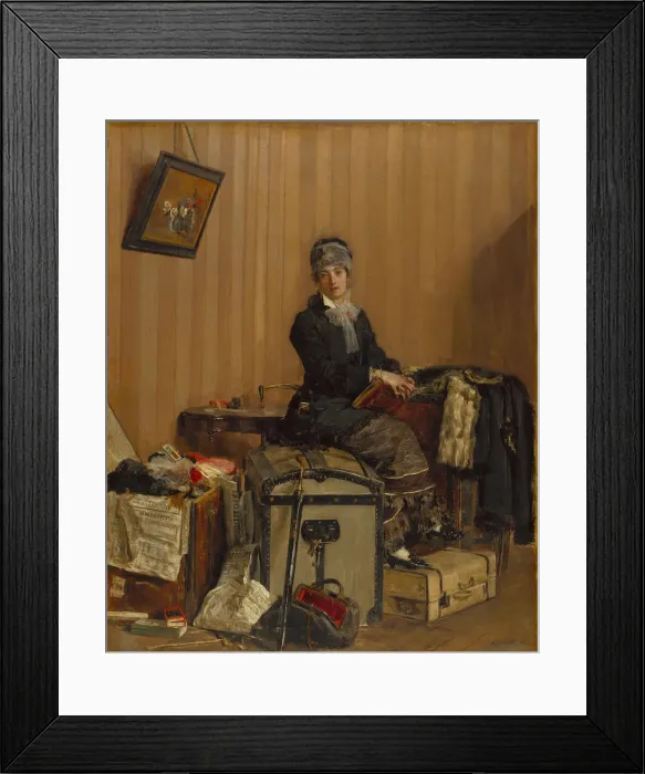Framed Print : The Customs, 1877. Artist: Mancini, Antonio (1852-1930) Framed Print : The Customs, 1877. Artist: Mancini, Antonio (1852-1930)