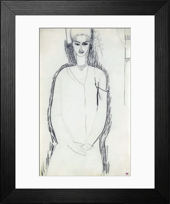 Framed Print : Anna Akhmatova, 1911. Artist: Modigliani, Amedeo (1884-1920) Framed Print : Anna Akhmatova, 1911. Artist: Modigliani, Amedeo (1884-1920)