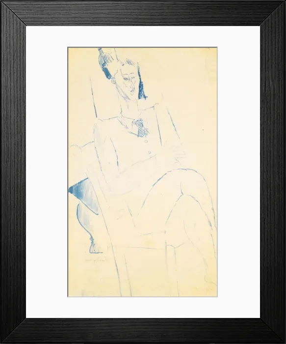 Framed Print : Portrait of Jean Cocteau, c. 1916. Artist: Modigliani, Amedeo (1884-1920) Framed Print : Portrait of Jean Cocteau, c. 1916. Artist: Modigliani, Amedeo (1884-1920)