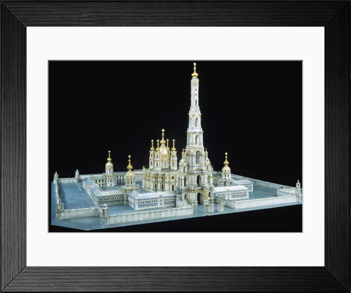 Framed Print : Model of Smolny Convent of the Resurrection in St. Petersburg, 1750?1756. Artist: Rastrelli, Bartolomeo Francesco (1700-1771) Framed Print : Model of Smolny Convent of the Resurrection in St. Petersburg, 1750?1756. Artist: Rastrelli, Bartolomeo Francesco (1700-1771)