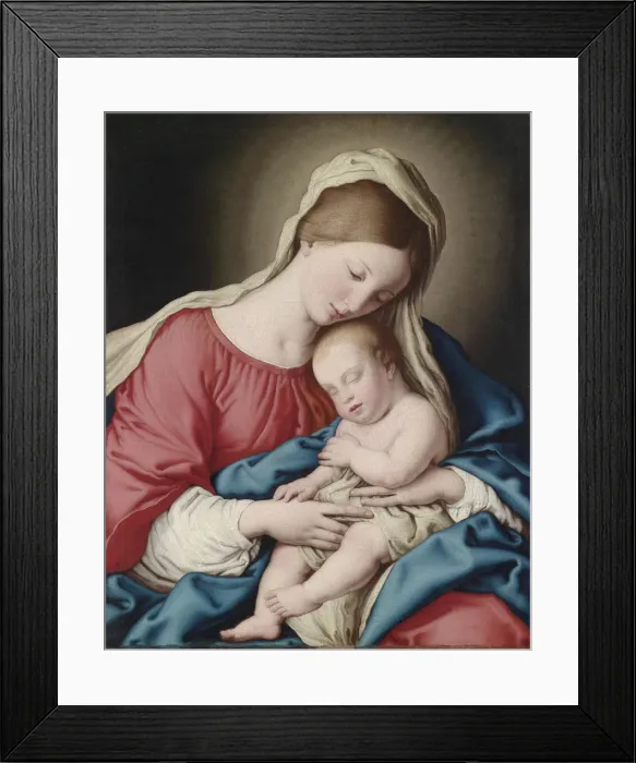 Framed Print : Virgin with Sleeping Child. Artist: Sassoferrato (1609-1685) Framed Print : Virgin with Sleeping Child. Artist: Sassoferrato (1609-1685)