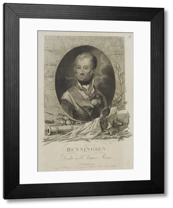 Framed Print : Portrait of Count Levin (Leonty) August Theophil von Bennigsen (1745-1826), 1807. Artist: Vendramini, Francesco (1780-1856) Framed Print : Portrait of Count Levin (Leonty) August Theophil von Bennigsen (1745-1826), 1807. Artist: Vendramini, Francesco (1780-1856)