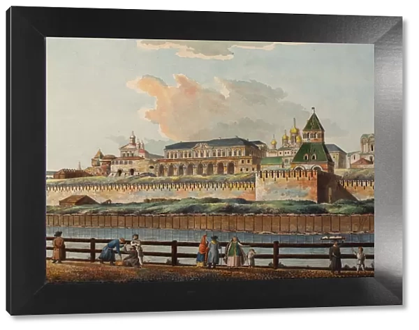 View of the Winter Kremlin Palace from Moskva River, 1780s. Artist: Camporesi, Francesco (1747-1831)