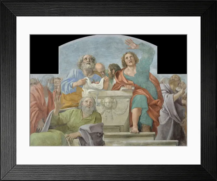Framed Print : Apostles around the Empty Sepulchre, 1604-1607. Artist: Carracci, Annibale (1560-1609) Framed Print : Apostles around the Empty Sepulchre, 1604-1607. Artist: Carracci, Annibale (1560-1609)