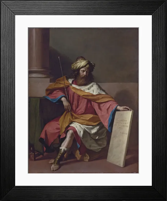 Framed Print : King David. Artist: Guercino (1591-1666) Framed Print : King David. Artist: Guercino (1591-1666)