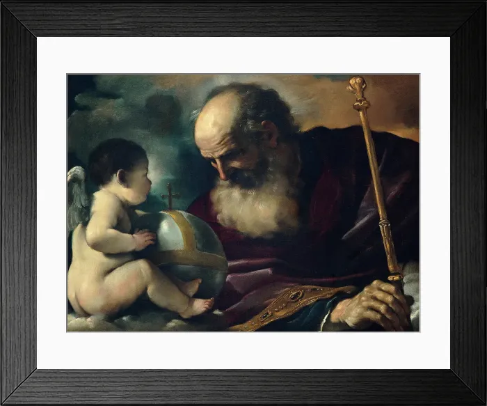 Framed Print : God the Father and Angel, 1620. Artist: Guercino (1591-1666) Framed Print : God the Father and Angel, 1620. Artist: Guercino (1591-1666)